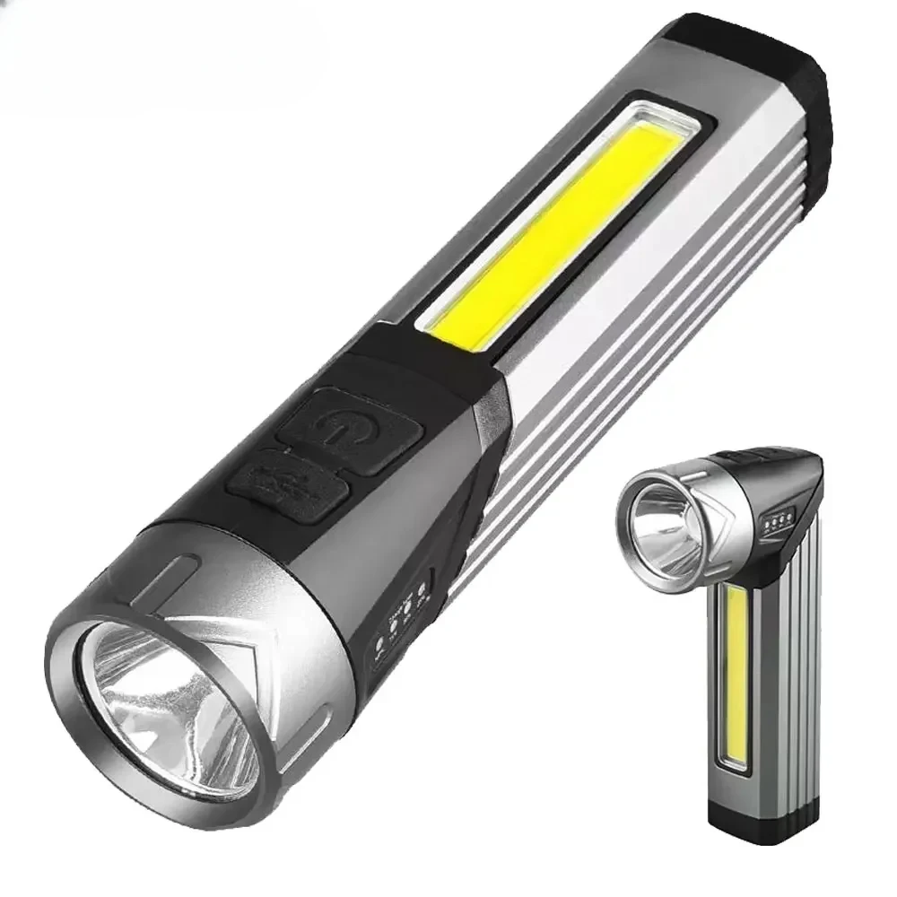 Super bright rotatable LED flashlight C-type rechargeable foldable flashlight with magnetic work light waterproof camping light
Super bright rotatable LED flashlight C-type rechargeable foldable flashlight with magnetic work light waterproof camping light