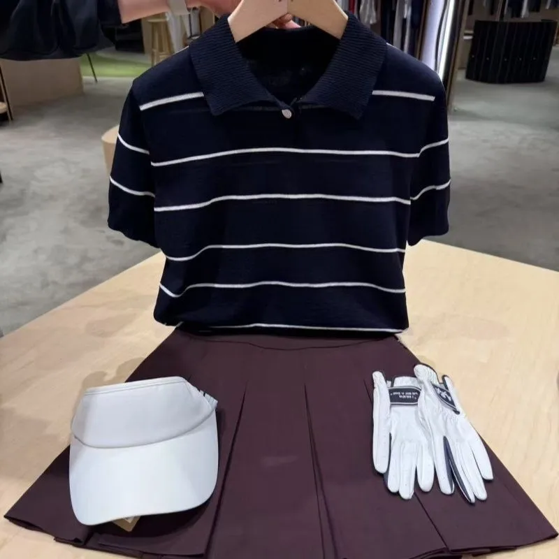 Stylish New Arrival: Women's Golf Short-Sleeve T-Shirt, Outdoor Sports Top, Stretch Fabric, Youthful and Elegant Knit Top
Stylish New Arrival: Women's Golf Short-Sleeve T-Shirt, Outdoor Sports Top, Stretch Fabric, Youthful and Elegant Knit Top