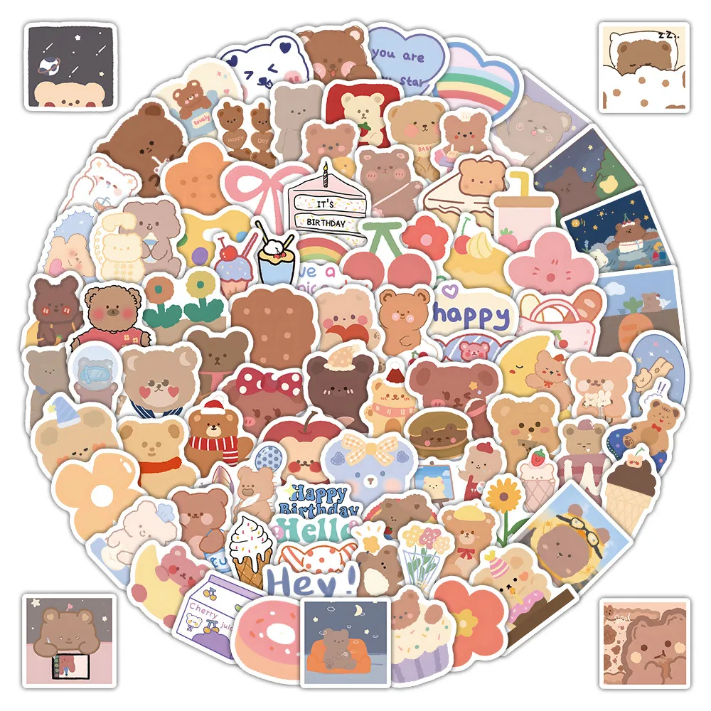 102 Pcs Korean-Style Bear Stickers - Cute Kawaii Decals for Laptop, Phone Case & DIY Decoration AnimeWorlds Store
102 Pcs Korean-Style Bear Stickers - Cute Kawaii Decals for Laptop, Phone Case & DIY Decoration AnimeWorlds Store
