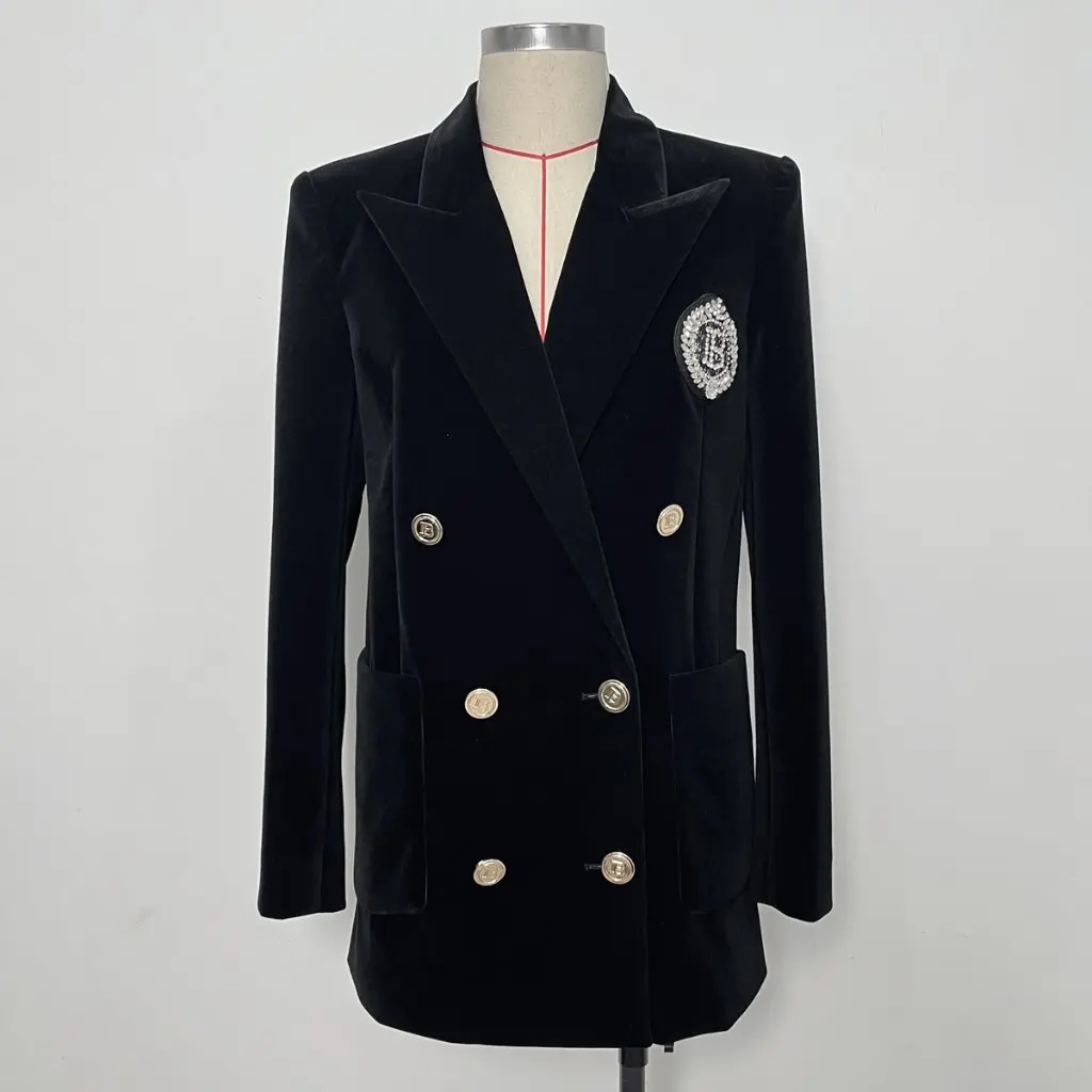 Women's Slim Fit Velvet Suit Jacket Mid-Length Commuter Temperament Spring Autumn New Style
Women's Slim Fit Velvet Suit Jacket Mid-Length Commuter Temperament Spring Autumn New Style