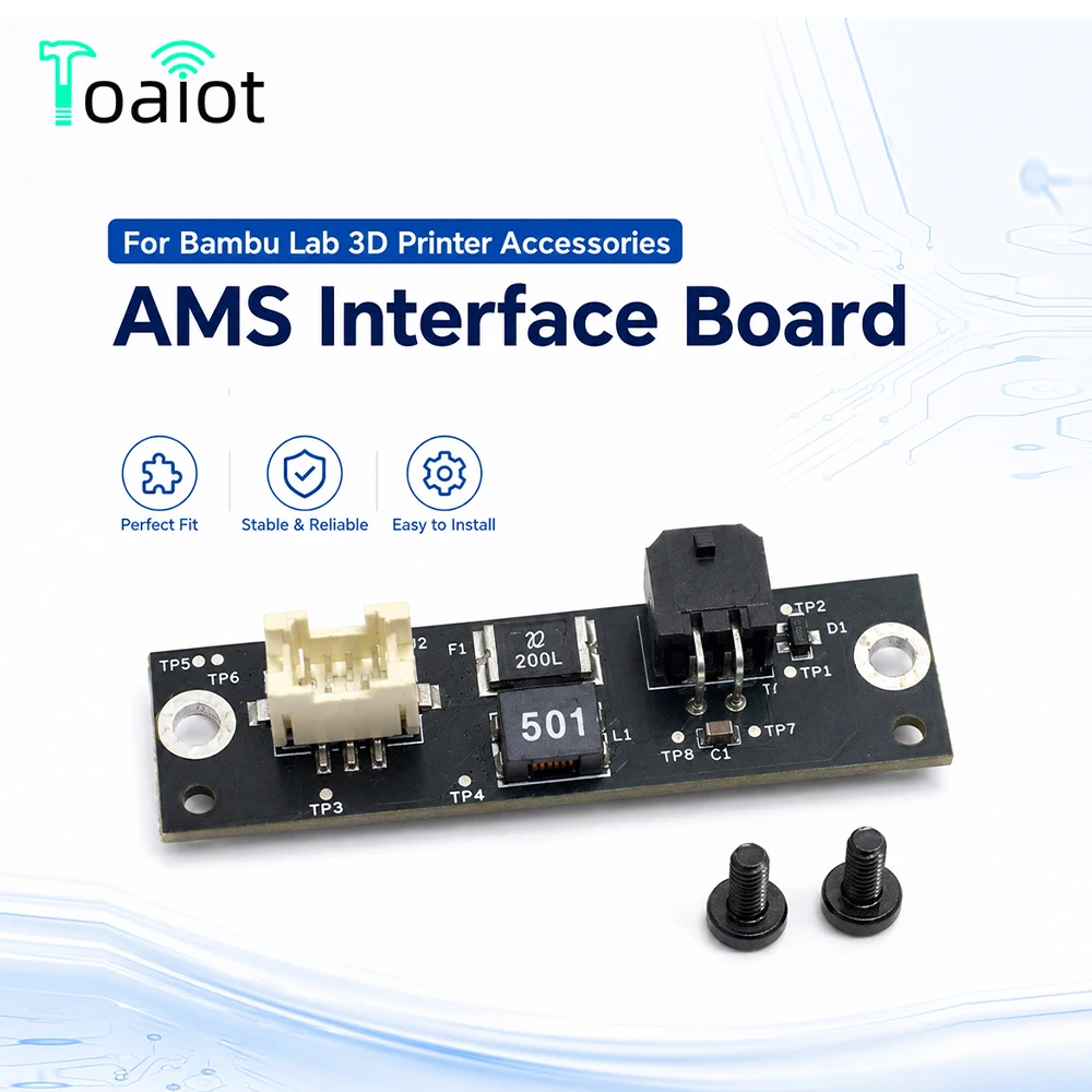 For Bambu Lab 3D Printer AMS Interface Board Stable operation And Easy To Install Interface Board For Bambu A1/A1 mini/P1
For Bambu Lab 3D Printer AMS Interface Board Stable operation And Easy To Install Interface Board For Bambu A1/A1 mini/P1