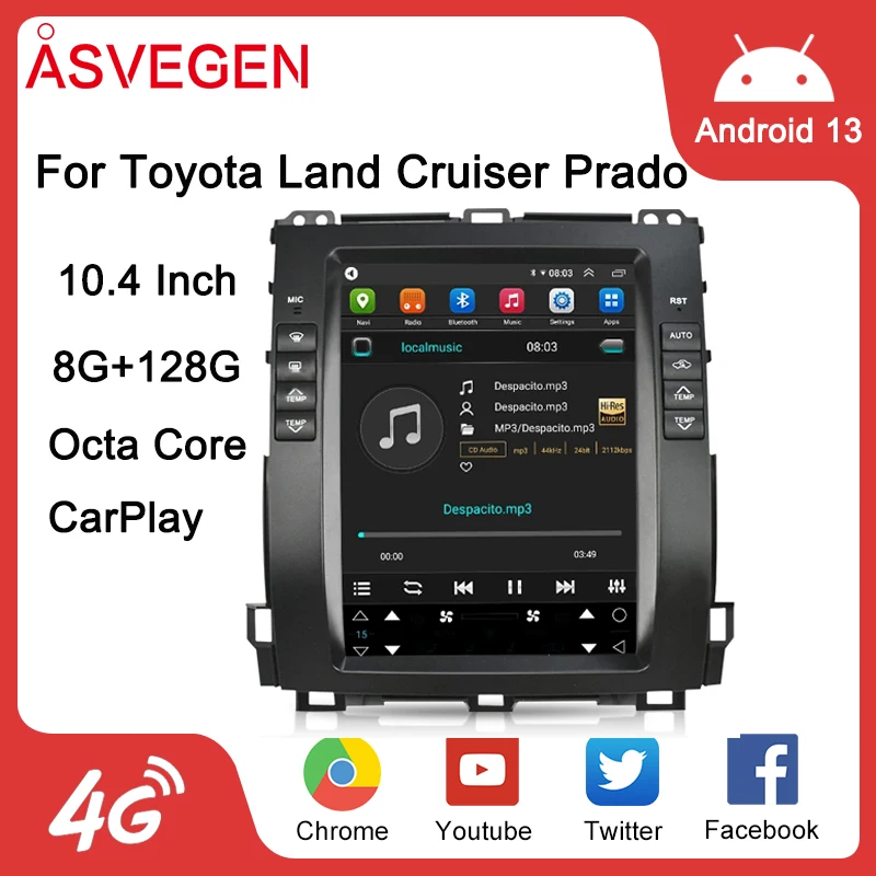 10.4“ Android 13 Car Radio For Lexus GX470 Toyota Land Cruiser Prado120 2002-2009 Multimedia Audio Stereo GPS Navi Unit Player
10.4“ Android 13 Car Radio For Lexus GX470 Toyota Land Cruiser Prado120 2002-2009 Multimedia Audio Stereo GPS Navi Unit Player