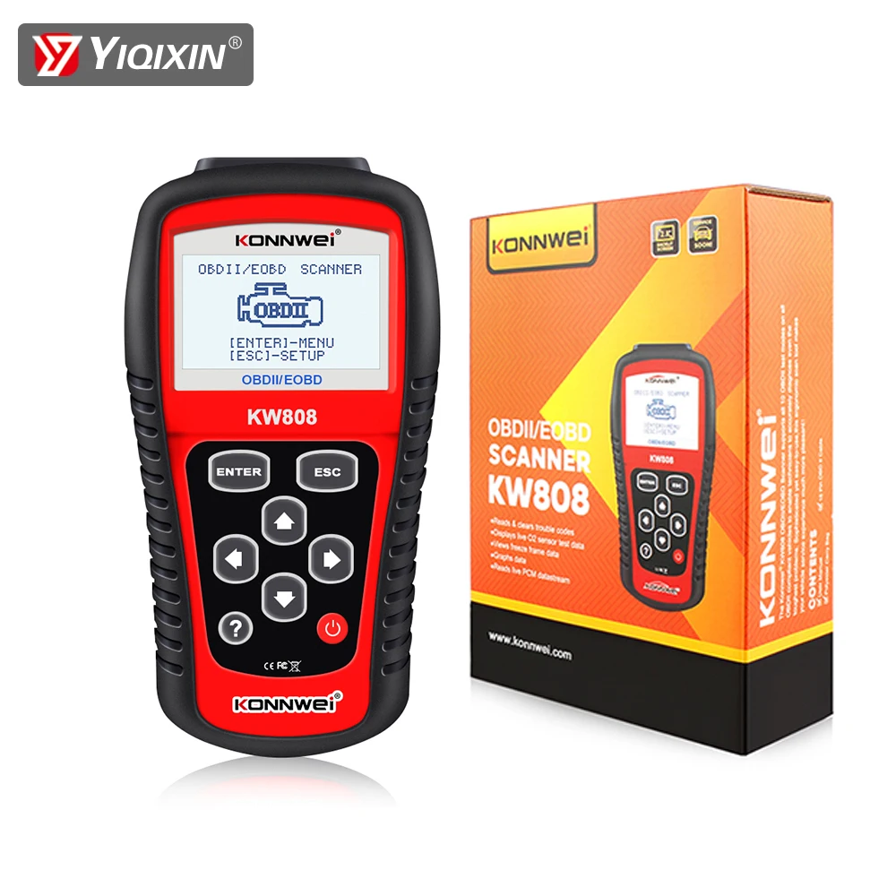 KONNWEI KW808 OBD 2 Car Scanner Auto Diagnostic Tool Reader Removal Faults Code Check Engine Light Built-in DTC Lookup Library
KONNWEI KW808 OBD 2 Car Scanner Auto Diagnostic Tool Reader Removal Faults Code Check Engine Light Built-in DTC Lookup Library