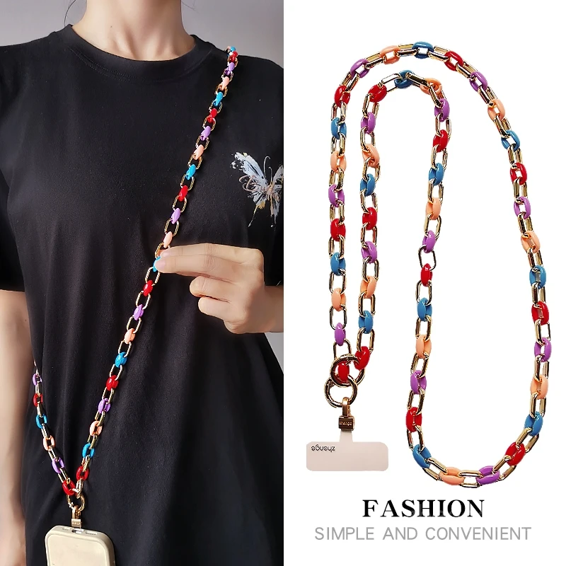 Красочное кольцо через плечо, подвесная цепочка для мобильного телефона, модная женская длинная стильная высококачественная многофункциональная уличная защита от потери
Красочное кольцо через плечо, подвесная цепочка для мобильного телефона, модная женская длинная стильная высококачественная многофункциональная уличная защита от потери