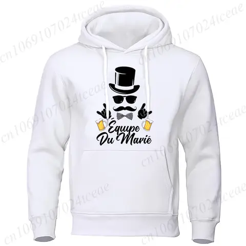 Groom Homme Enterrement De Vie De Garçon EVG Futur Marié Humour Drôle Print Men Hoodies Casual Fashion Personality Sweatshirts