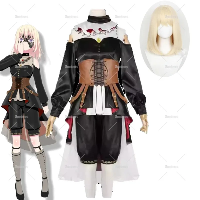 Anime Ave Mujica Misumi Uika Cosplay Costume Wig Earrings Doloris Black Tailcoat Dress Women Girls Carnival Halloween Suit
Anime Ave Mujica Misumi Uika Cosplay Costume Wig Earrings Doloris Black Tailcoat Dress Women Girls Carnival Halloween Suit