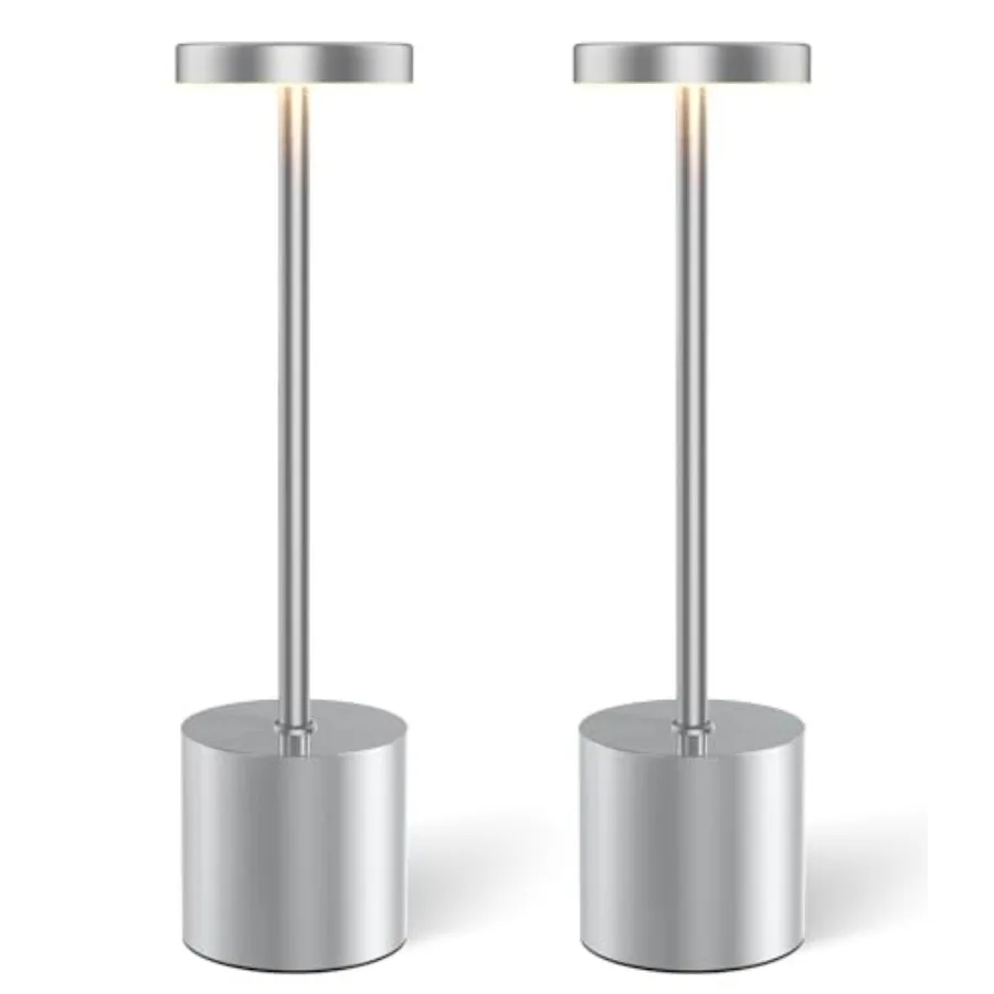 Sier Cordl Table Lamp Rechargeable - 2 Pack 5000mAH Battery Operated Lamp for Counter, 3 Color Stepl Dimming Waterproof LED Wir
Sier Cordl Table Lamp Rechargeable - 2 Pack 5000mAH Battery Operated Lamp for Counter, 3 Color Stepl Dimming Waterproof LED Wir