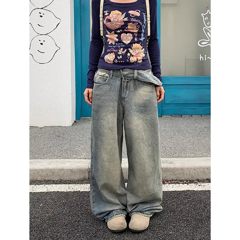 American Retro High Waist Wide Leg Jeans Women Vintage Straight Baggy Denim Pants Streetwear Y2K Casual Trousers Pantalones
American Retro High Waist Wide Leg Jeans Women Vintage Straight Baggy Denim Pants Streetwear Y2K Casual Trousers Pantalones