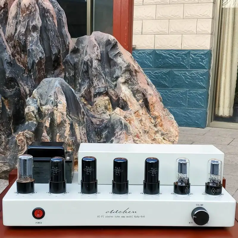 Bluetooth 5.0 6P6P 6V6 Class A Single-ended Push-pull Vacuum Tube Amplifier HIFI Home Theater Sound Auido Amplifier 9W*2
Bluetooth 5.0 6P6P 6V6 Class A Single-ended Push-pull Vacuum Tube Amplifier HIFI Home Theater Sound Auido Amplifier 9W*2