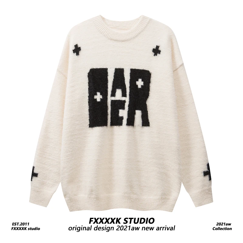 Оригинальные винтажные американские свитера с вышивкой в стиле ретро, свободного кроя, для пар, вязаные, осенне-зимние, мужские...
Оригинальные винтажные американские свитера с вышивкой в стиле ретро, свободного кроя, для пар, вязаные, осенне-зимние, мужские...