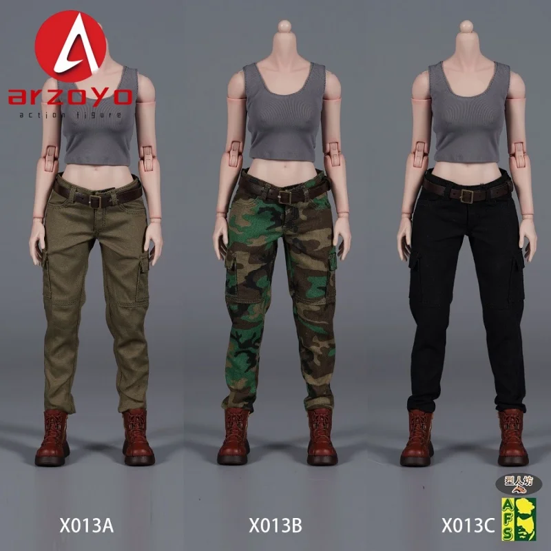 AFS X013 1/6 Scale Female Tactical Combat Suit Functional Work Pants Vest Clothes Model Fit 12'' AT203 Soldier Action Figures
AFS X013 1/6 Scale Female Tactical Combat Suit Functional Work Pants Vest Clothes Model Fit 12'' AT203 Soldier Action Figures