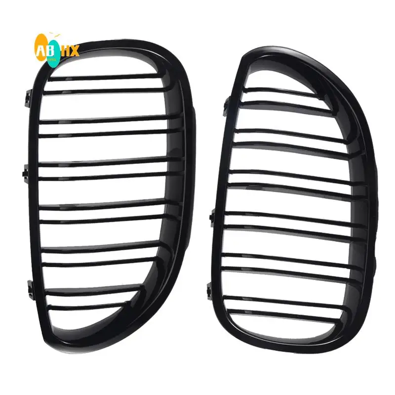 ABHX-1 Pair Gloss Black Front Kidney Grill Double Slat Double Line Grille For BMW E60 E61 5 Series 2003-2010 Car Accessories Cou
ABHX-1 Pair Gloss Black Front Kidney Grill Double Slat Double Line Grille For BMW E60 E61 5 Series 2003-2010 Car Accessories Cou