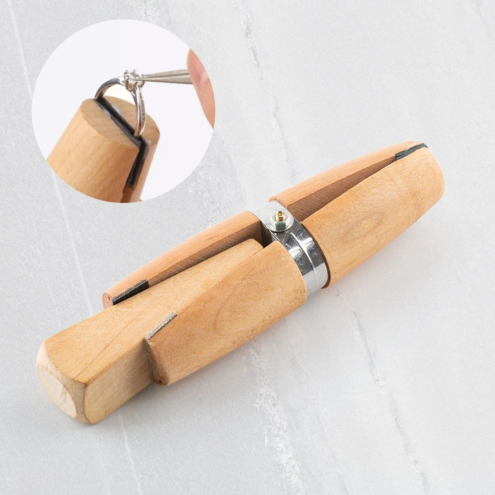 XUQIAN Wooden Ring Wire Clamp Wood Ring Clamp With Leather Tip Inserts Wedge For Jewelry Making Benchwork Professional Hand Tool
XUQIAN Wooden Ring Wire Clamp Wood Ring Clamp With Leather Tip Inserts Wedge For Jewelry Making Benchwork Professional Hand Tool