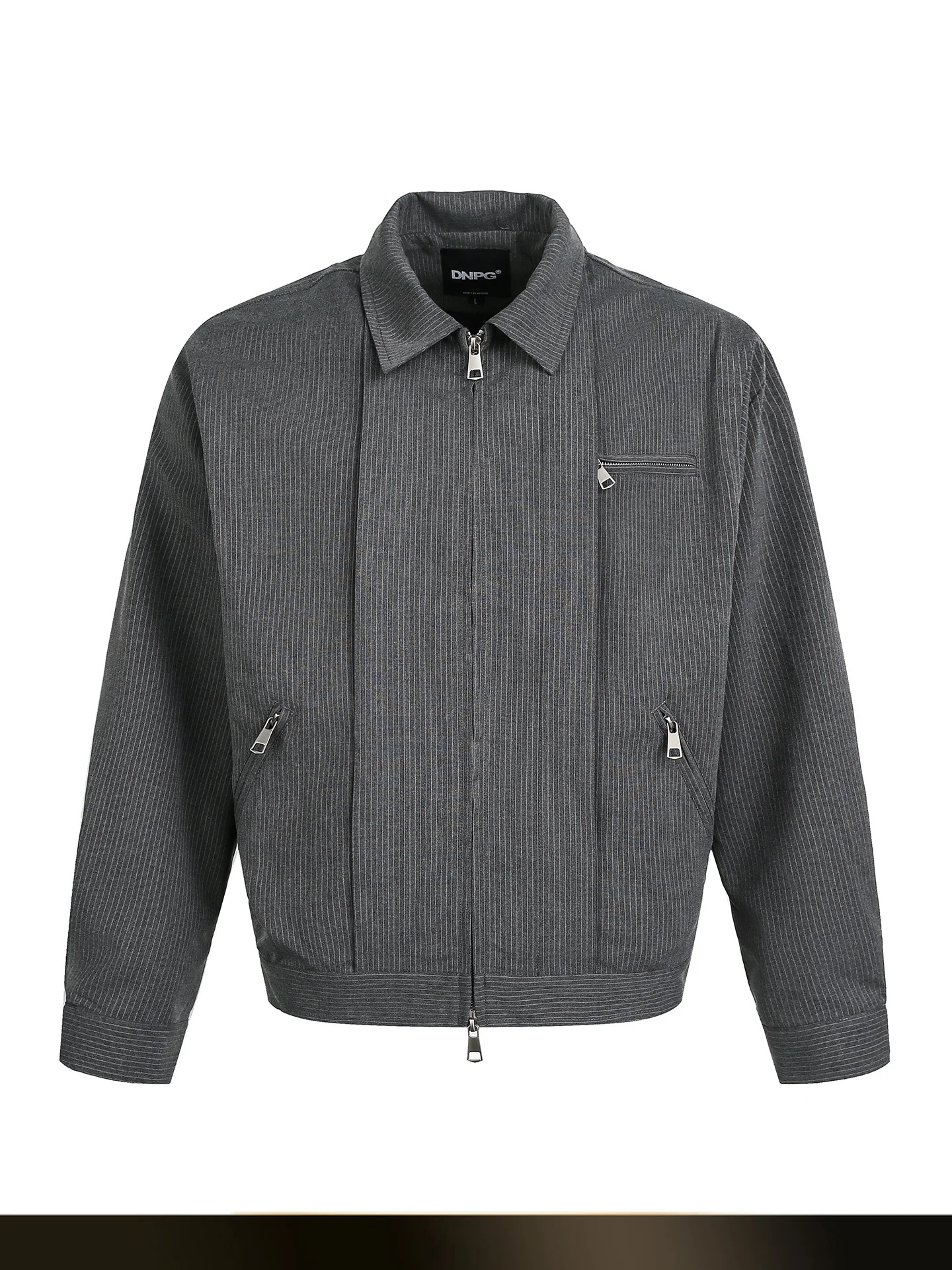 American Retro Striped keted Work Jaet Loose Casual Collared Men's Outerwear Polyester Blend Long Sve Zipper Closure
American Retro Striped keted Work Jaet Loose Casual Collared Men's Outerwear Polyester Blend Long Sve Zipper Closure