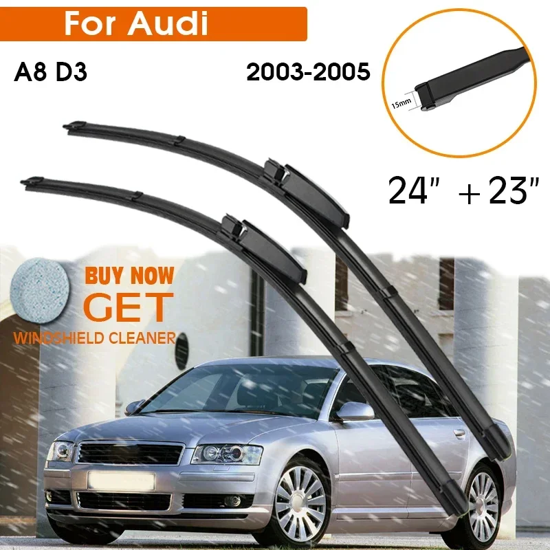Car Wiper Blade For Audi A8 D3 2003-2005 Windshield Rubber Silicon Refill Front Window Wiper 24"+23" LHD RHD Auto Accessorie
Car Wiper Blade For Audi A8 D3 2003-2005 Windshield Rubber Silicon Refill Front Window Wiper 24"+23" LHD RHD Auto Accessorie