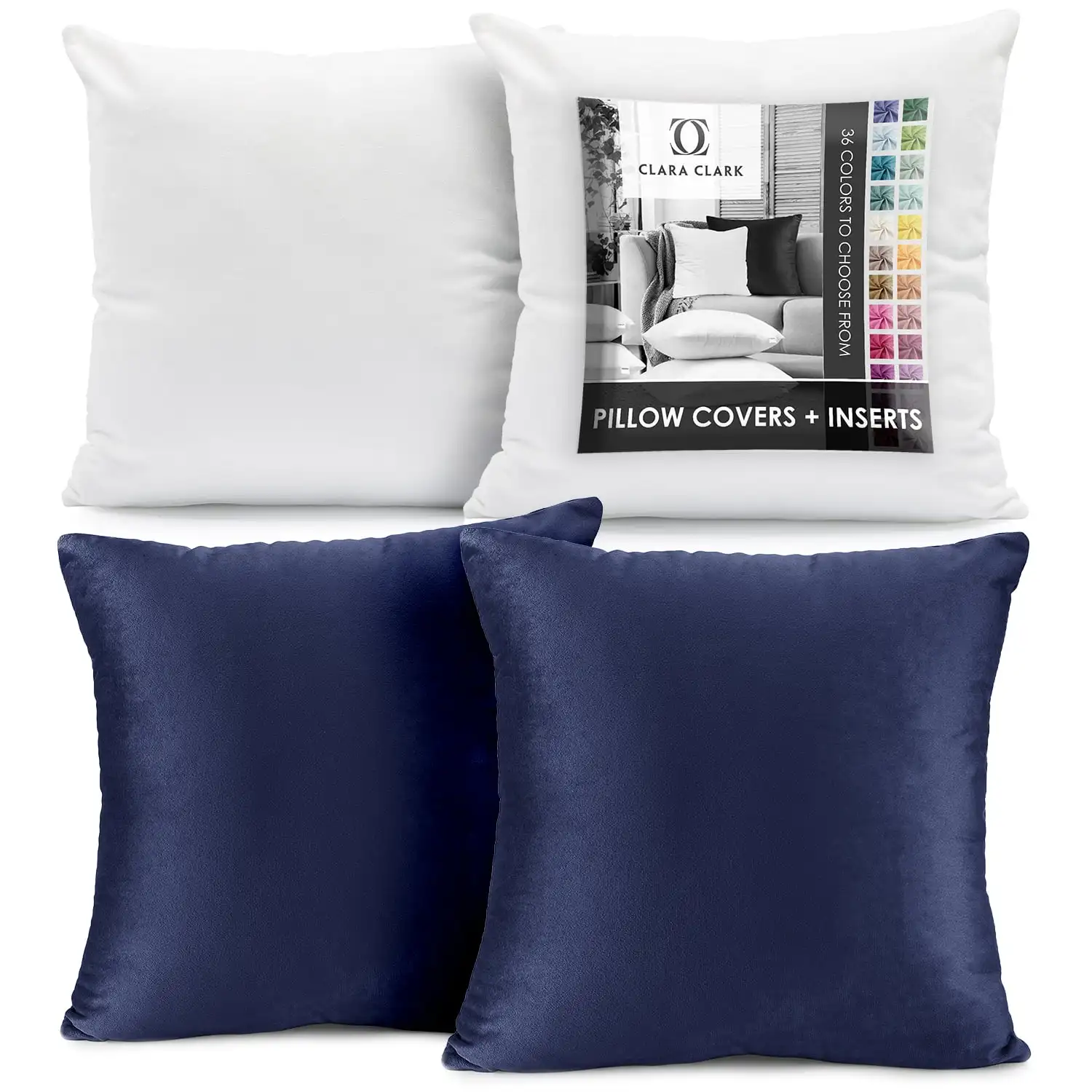Plush Solid Decorative Microfiber Square Throw Pillow Cover with Throw Pillow Insert for Couch, Royal Blue, 28x28, 4 Piece Dec
Plush Solid Decorative Microfiber Square Throw Pillow Cover with Throw Pillow Insert for Couch, Royal Blue, 28x28, 4 Piece Dec