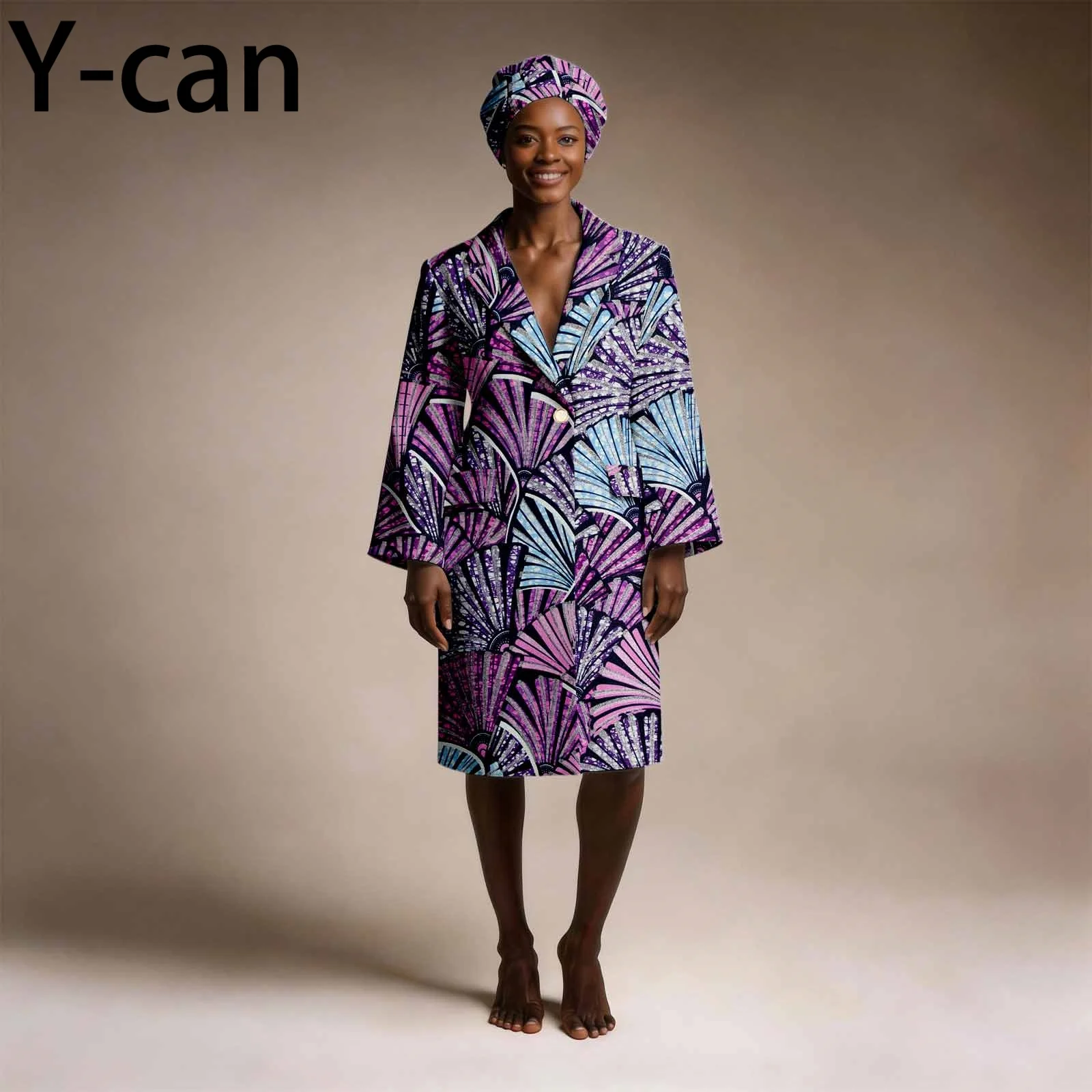 African Jacket for Women Fashion Long Blazer Matching Headwrap Dashiki Single Breasted Coat Ethnic For Wedding Party 2624006
African Jacket for Women Fashion Long Blazer Matching Headwrap Dashiki Single Breasted Coat Ethnic For Wedding Party 2624006
