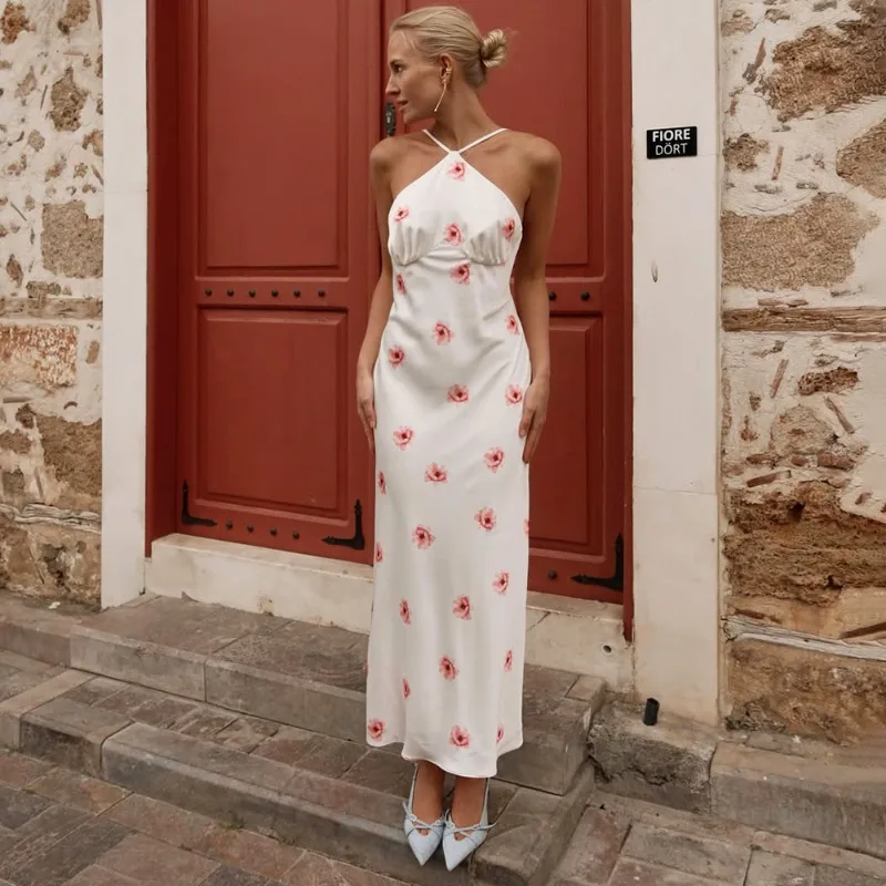 Ticketsx Summer Printed Maxi Dress Women's Sexy Sleeveless Backless Dresses Elegant Satin Vacation Party Women's Casual Dresses
Ticketsx Summer Printed Maxi Dress Women's Sexy Sleeveless Backless Dresses Elegant Satin Vacation Party Women's Casual Dresses