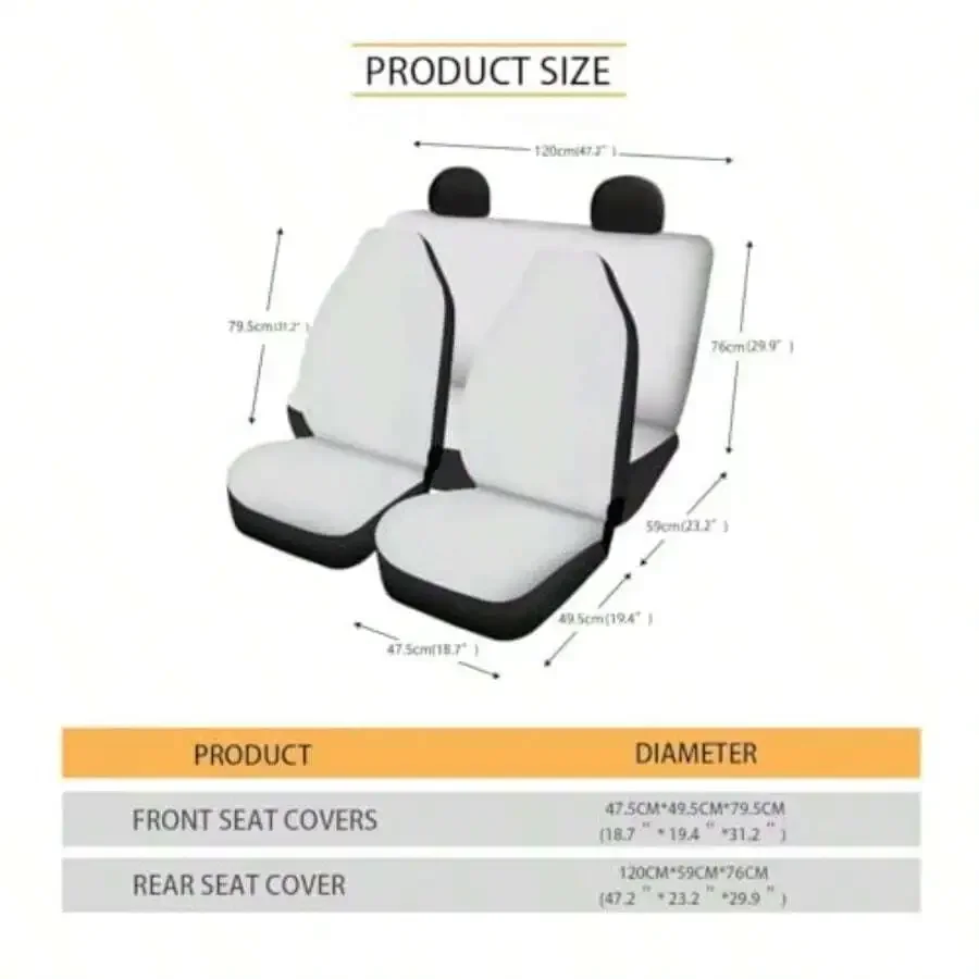 Car Seat Covers Full Set Front And Rear Bench Protector Universal Auto Interior
Car Seat Covers Full Set Front And Rear Bench Protector Universal Auto Interior