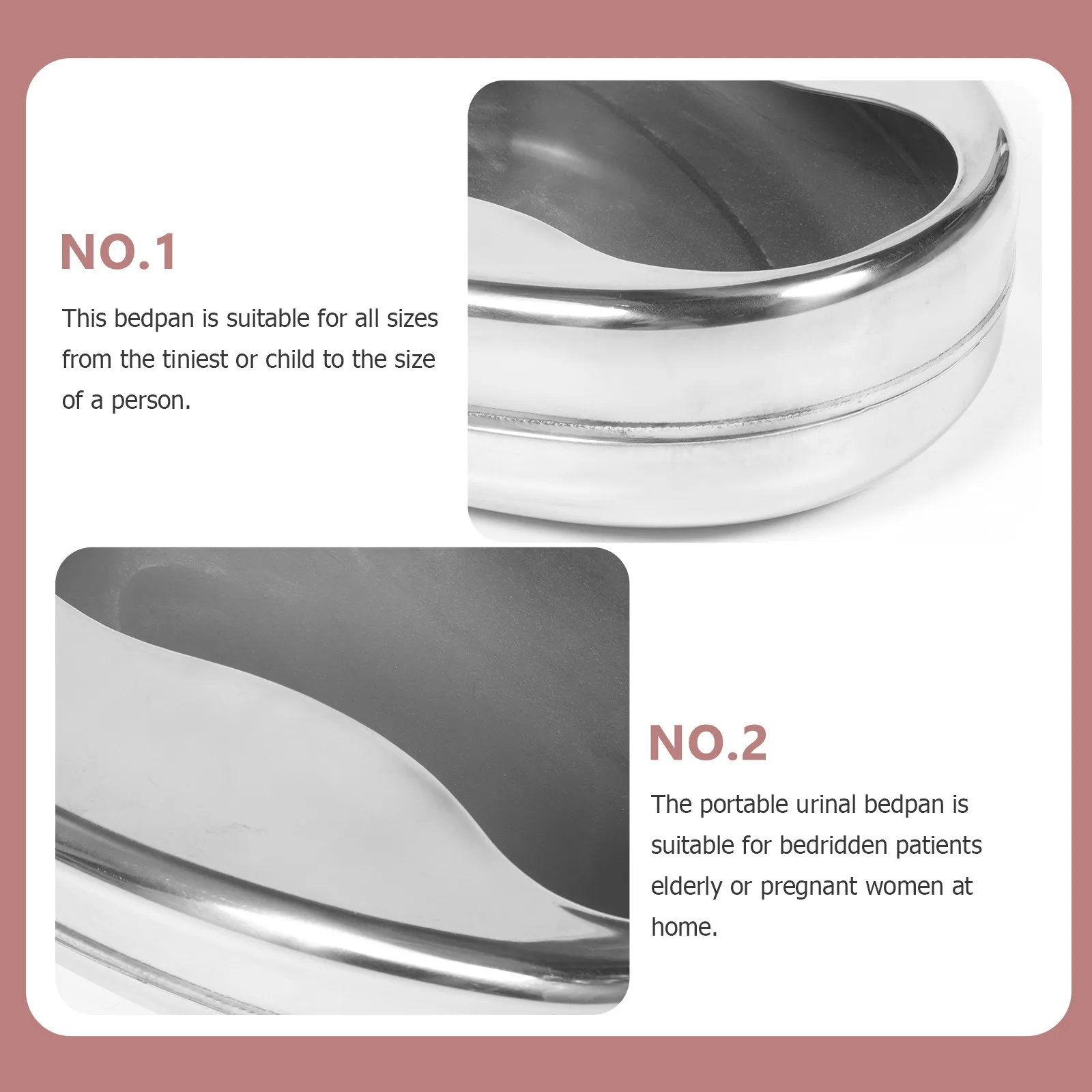 1Pcs Stainless Steel Bedpan Urinal Comfortable Anti-Spill Portable Nursing Bedpan for Bedridden Elderly Patients Pregnant Women
1Pcs Stainless Steel Bedpan Urinal Comfortable Anti-Spill Portable Nursing Bedpan for Bedridden Elderly Patients Pregnant Women