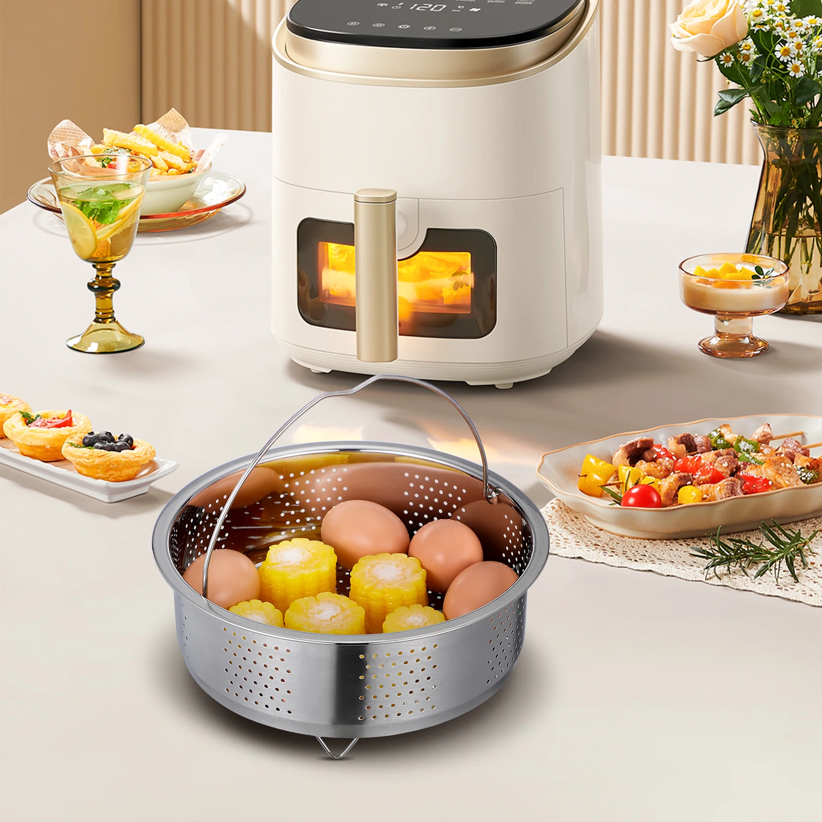 Lightweight Steamer Basket Insert for Pot Fast Heating Uniform Steam Distribution Steamer for Cooking Vegetables Meat Seafood
Lightweight Steamer Basket Insert for Pot Fast Heating Uniform Steam Distribution Steamer for Cooking Vegetables Meat Seafood