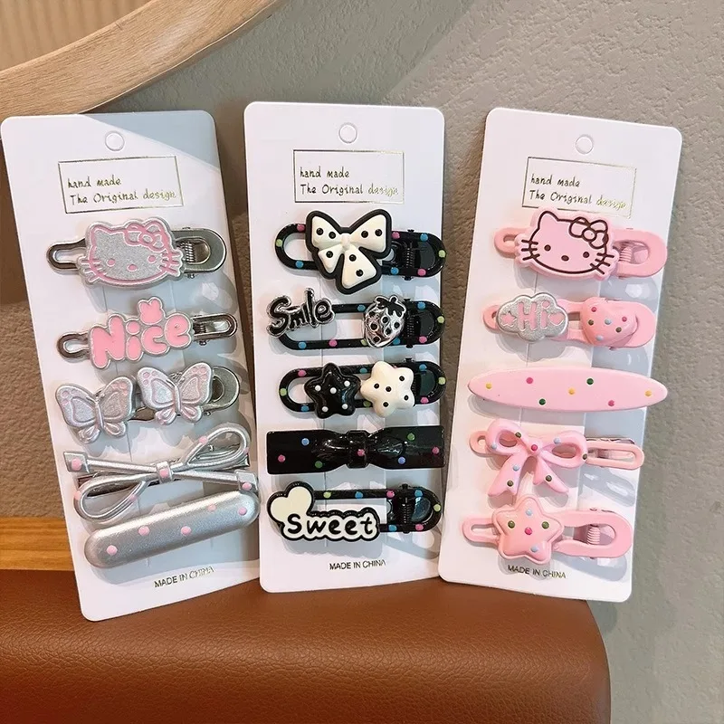 5Pcs Kawaii Sanrio Hello Kitty Hairpin Anime Action Figure Hairclip Set Fashion Cartoon Hair Accessories Birthday Gifts for Girl
5Pcs Kawaii Sanrio Hello Kitty Hairpin Anime Action Figure Hairclip Set Fashion Cartoon Hair Accessories Birthday Gifts for Girl