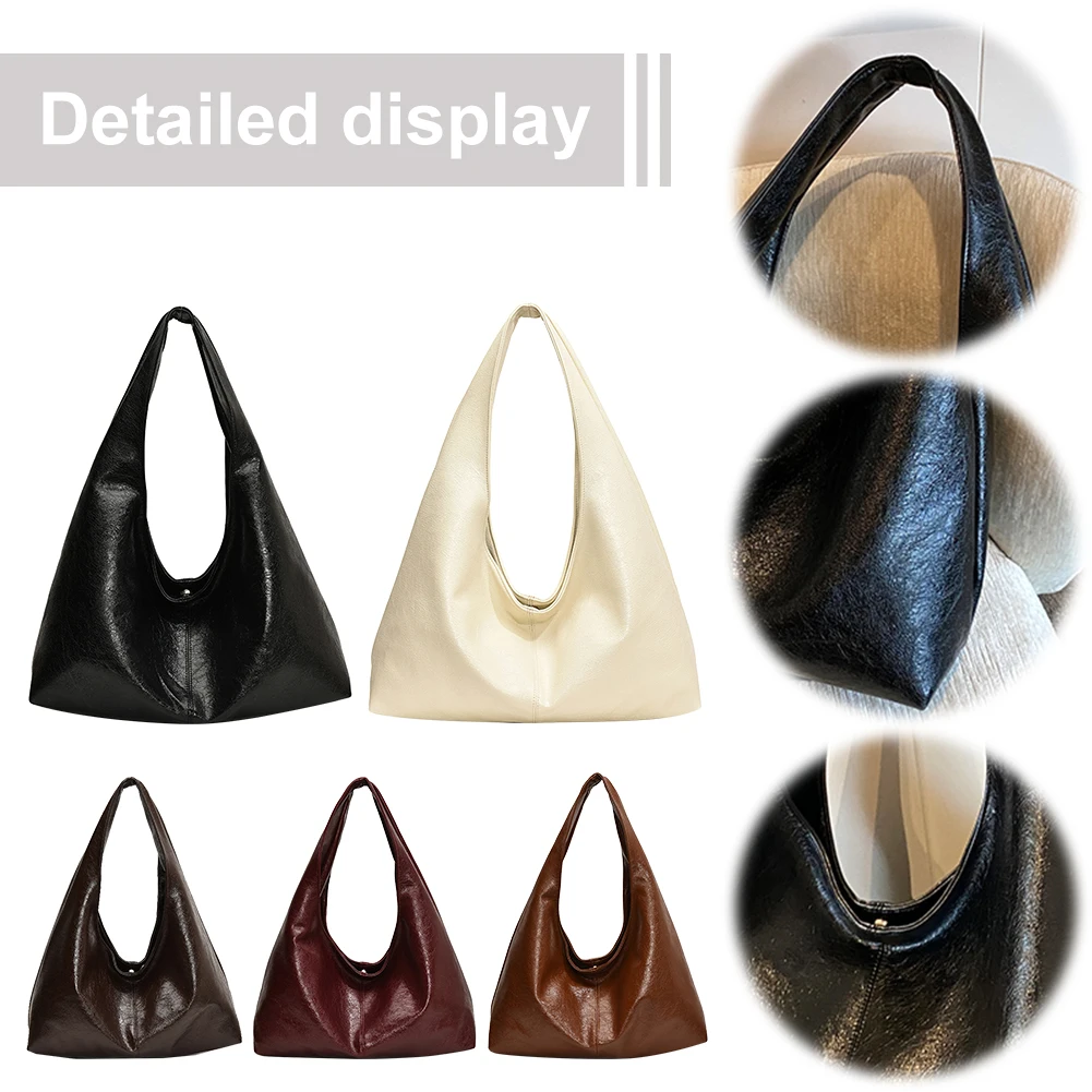 Women PU Retro Underarm Bag Large Capacity Casual Tote Handbag Solid Color Simple Commuting Bag Hasp Closure Outdoor Travel Bag
Women PU Retro Underarm Bag Large Capacity Casual Tote Handbag Solid Color Simple Commuting Bag Hasp Closure Outdoor Travel Bag