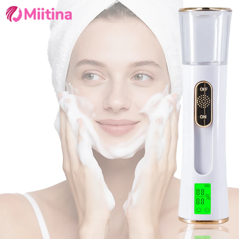 Double Spray-head Nano Mist Sprayer Mini Handheld Hydrating Humidifier Skin Care LED Display Portable Face Steamer New Nebulizer 
Double Spray-head Nano Mist Sprayer Mini Handheld Hydrating Humidifier Skin Care LED Display Portable Face Steamer New Nebulizer
