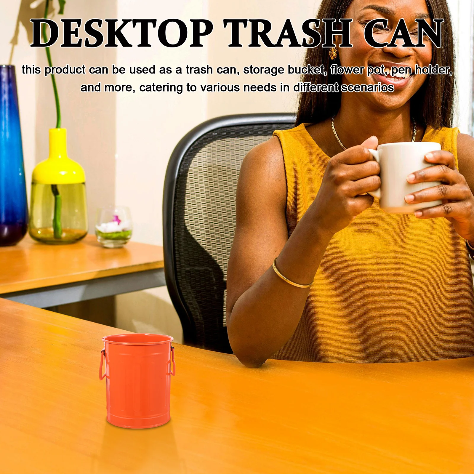 Desktop Trash Can Mini Iron Garbage Bin For Office School Dorm Cute Pen Holder Pencil Storage Organizer Multifunctional Bucket
Desktop Trash Can Mini Iron Garbage Bin For Office School Dorm Cute Pen Holder Pencil Storage Organizer Multifunctional Bucket