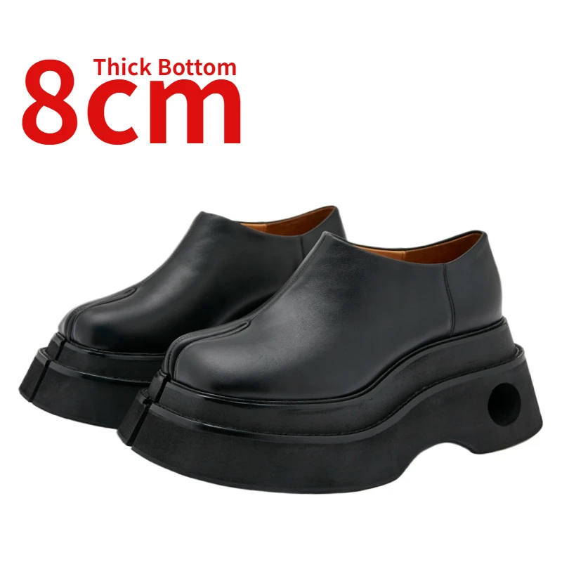 Split Toe Shoes for Women's Korean Original Design 8cm Bottom Height Increasing Spring Sole Boat Shoe Thick Sole Horseshoe Shoes
Split Toe Shoes for Women's Korean Original Design 8cm Bottom Height Increasing Spring Sole Boat Shoe Thick Sole Horseshoe Shoes