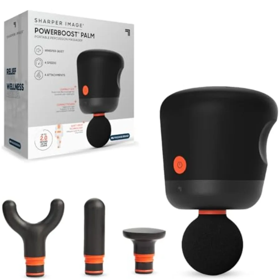 Mini Massage Gun, Powerboost Palm Rechargeable Deep Tissue Percussion Handheld Massager, 4 Adjustable Speeds, 4 Attachment Heads
Mini Massage Gun, Powerboost Palm Rechargeable Deep Tissue Percussion Handheld Massager, 4 Adjustable Speeds, 4 Attachment Heads