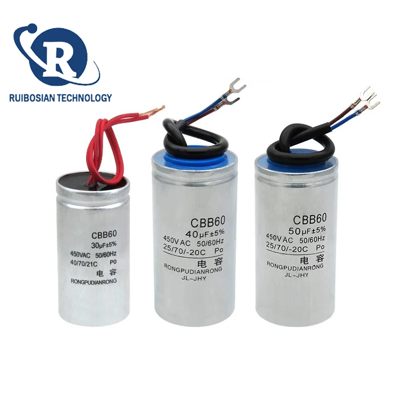 CBB60 motor washing machine dehydrator water pump Start Capacitor 4UF/6/8/10/12/16/20/25/30/40/45/50/60UF 450V aluminum shell
CBB60 motor washing machine dehydrator water pump Start Capacitor 4UF/6/8/10/12/16/20/25/30/40/45/50/60UF 450V aluminum shell