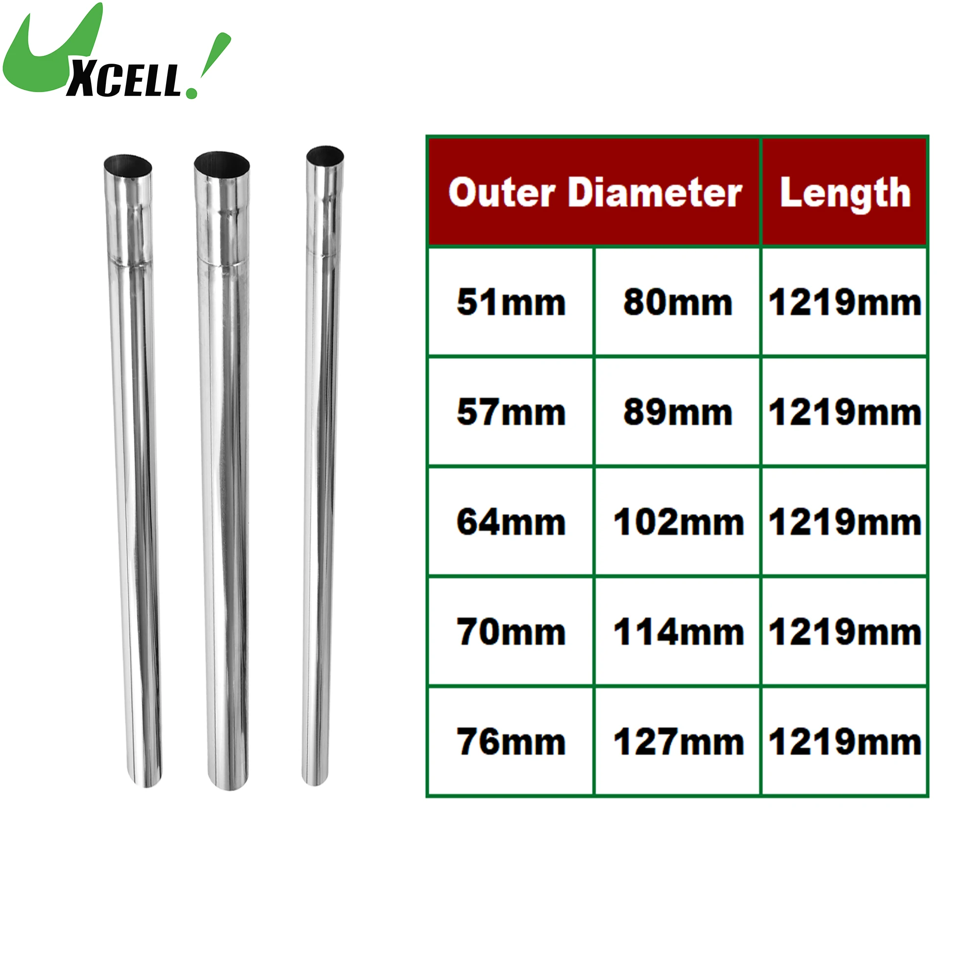 UXCELL 1219mm Length Straight Exhaust Pipe Tube Car Exhaust Pipe Mandrel Bend DIY Custom Tubing Pipe T304 51mm-127mm OD
UXCELL 1219mm Length Straight Exhaust Pipe Tube Car Exhaust Pipe Mandrel Bend DIY Custom Tubing Pipe T304 51mm-127mm OD