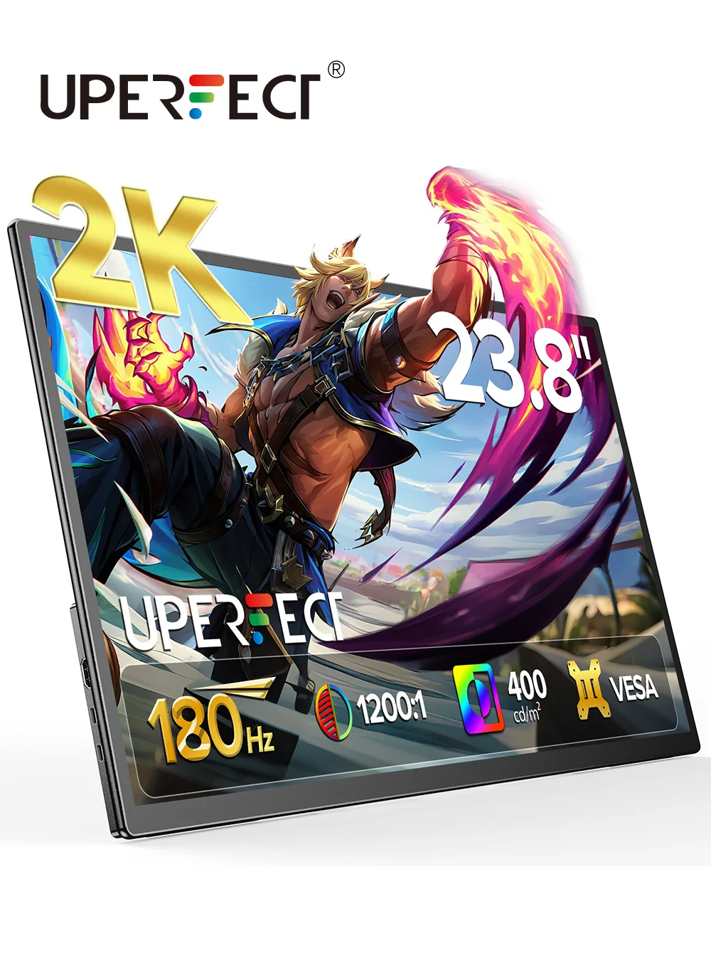 UPERFECT Portable Monitor 23.8" 180Hz 2K Gaming Display With VESA IPS Screen HDMI Type C For PC PS4 PS5 Switch Xbox Steam Decks
UPERFECT Portable Monitor 23.8" 180Hz 2K Gaming Display With VESA IPS Screen HDMI Type C For PC PS4 PS5 Switch Xbox Steam Decks