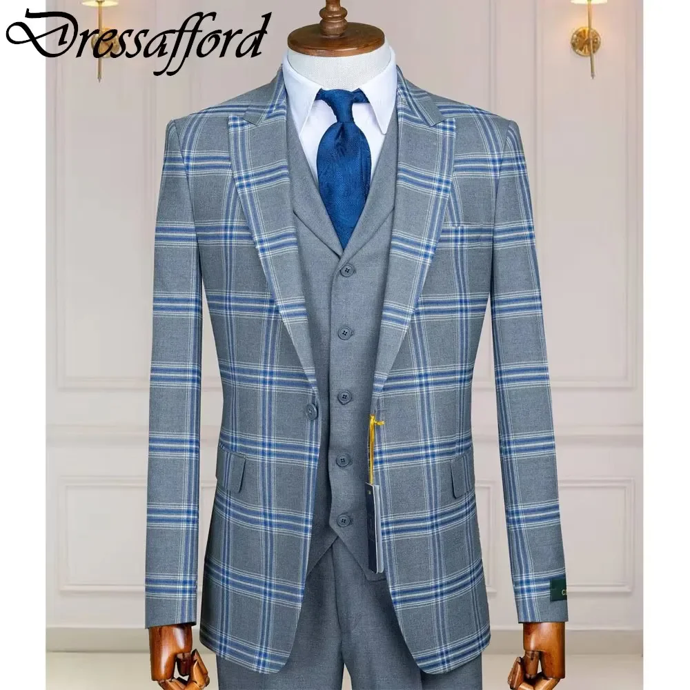 Formal Lattice Three Pieces Men Suits Evening Party Blazer Groom Wear ( Jacket + Vest + Pants )
Formal Lattice Three Pieces Men Suits Evening Party Blazer Groom Wear ( Jacket + Vest + Pants )