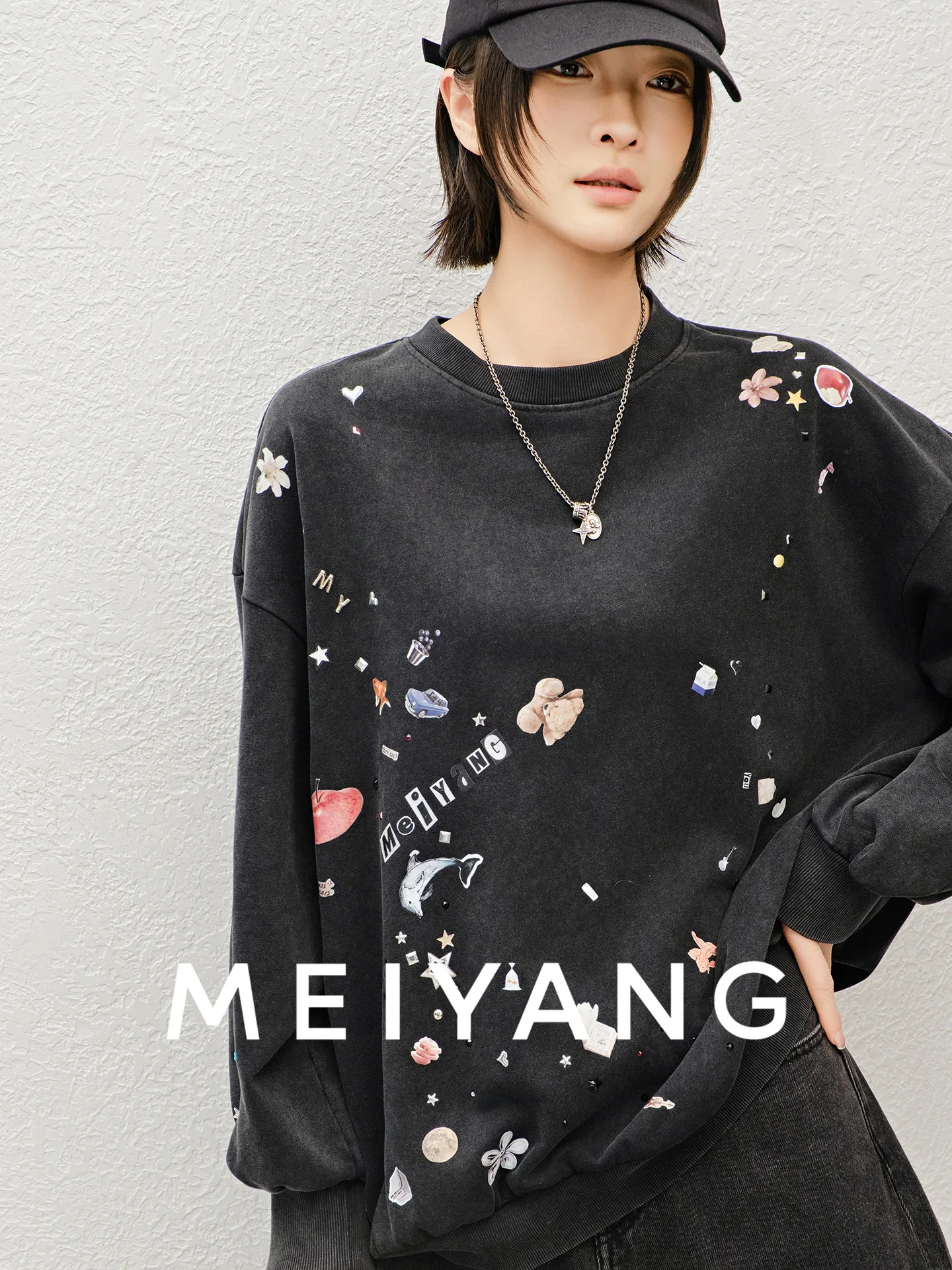Женская толстовка MeiYang с длинным рукавом, круглым вырезом, принтом и блестками, из смесового хлопка, удобная, свободного кроя
Женская толстовка MeiYang с длинным рукавом, круглым вырезом, принтом и блестками, из смесового хлопка, удобная, свободного кроя