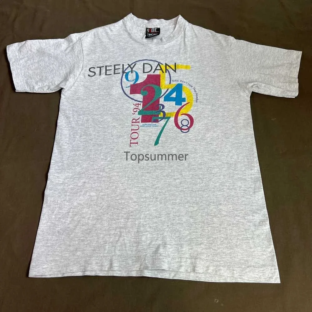 1994 90-х Steely Dan Tour, серая футболка с коротким рукавом, хлопковая Футболка с принтом H9434
1994 90-х Steely Dan Tour, серая футболка с коротким рукавом, хлопковая Футболка с принтом H9434