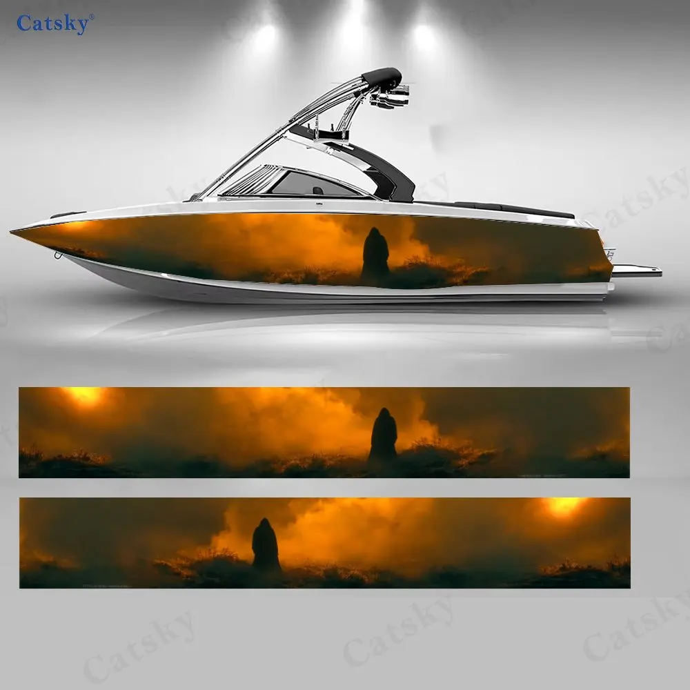 Наклейка на лодку «Таинственный силуэт», 2 шт., теплый оранжевый туманный фон для водного транспорта, виниловый материал премиум-класса, уникальный художественный дизайн
Наклейка на лодку «Таинственный силуэт», 2 шт., теплый оранжевый туманный фон для водного транспорта, виниловый материал премиум-класса, уникальный художественный дизайн