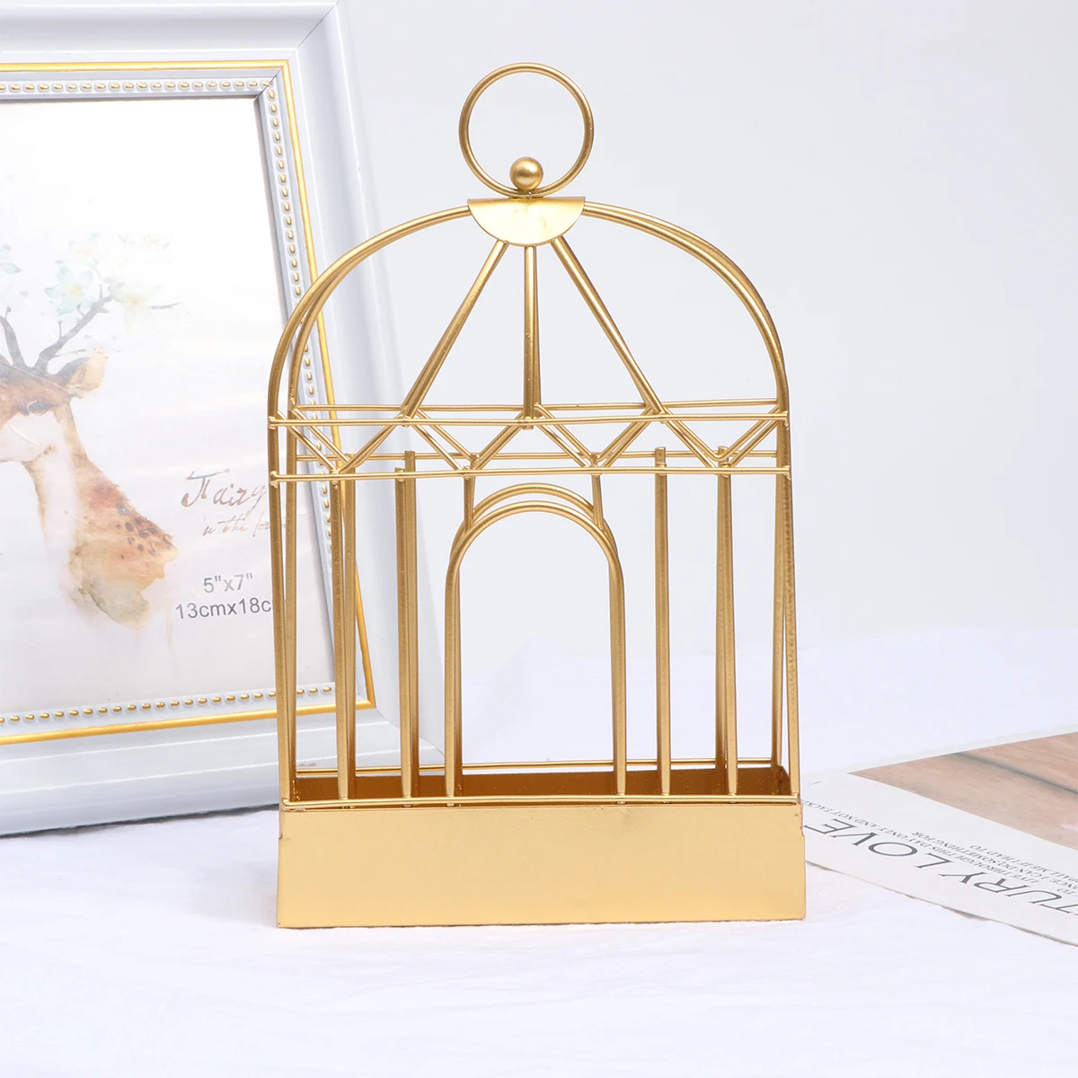 Jewelry Iron Ornaments Holder Organizer Desktop Decoration Storage Rack Golden Container
Jewelry Iron Ornaments Holder Organizer Desktop Decoration Storage Rack Golden Container
