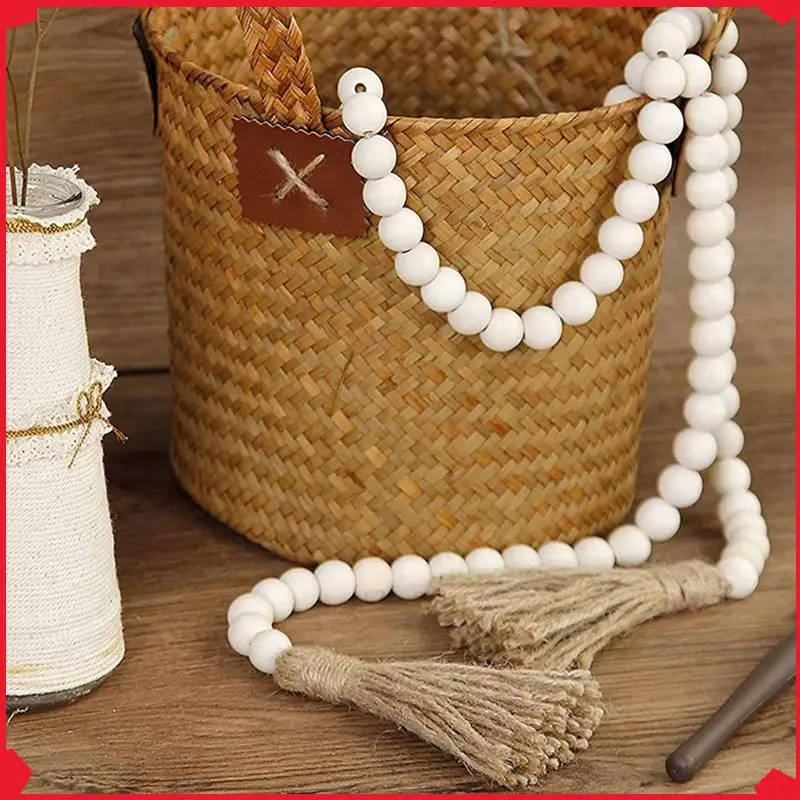 B17B 6X Wood Bead Garland With Tassels,Farmhouse Beads Rustic Country Decor Prayer Boho Beads Wall Hanging Wood Color
B17B 6X Wood Bead Garland With Tassels,Farmhouse Beads Rustic Country Decor Prayer Boho Beads Wall Hanging Wood Color