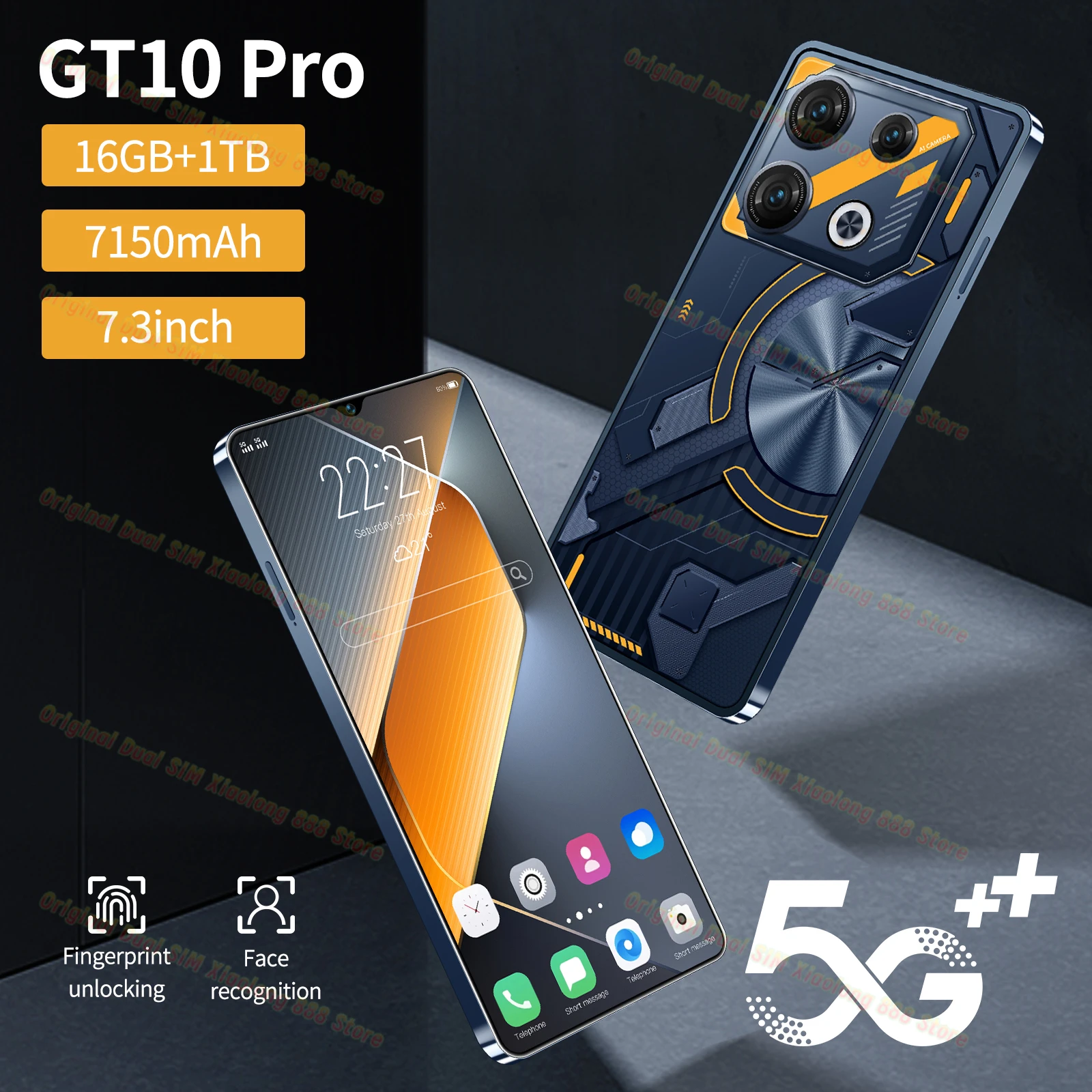 Global Version GT10 pro 5G Smartphone Snapdragon 8 Gen 3 Android13 16GB+1024GB 7150mAh Cellphone 72MP+108MP Camera 7.3 inch
Global Version GT10 pro 5G Smartphone Snapdragon 8 Gen 3 Android13 16GB+1024GB 7150mAh Cellphone 72MP+108MP Camera 7.3 inch