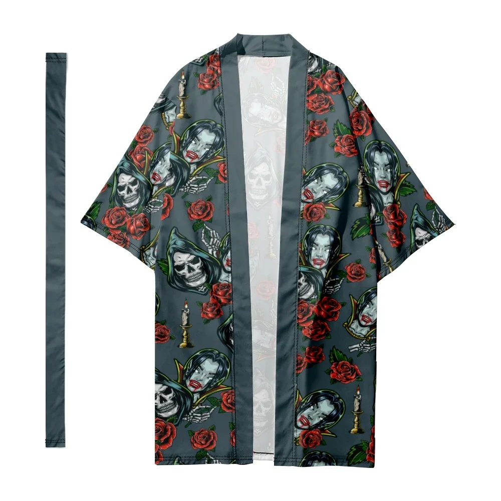 Women and Men Japanese Traditional Skull Vampire Pattern Long Kimono Retro Cardigan Samurai Bathrobes Kimono Shirt Yukata Jacket
Women and Men Japanese Traditional Skull Vampire Pattern Long Kimono Retro Cardigan Samurai Bathrobes Kimono Shirt Yukata Jacket