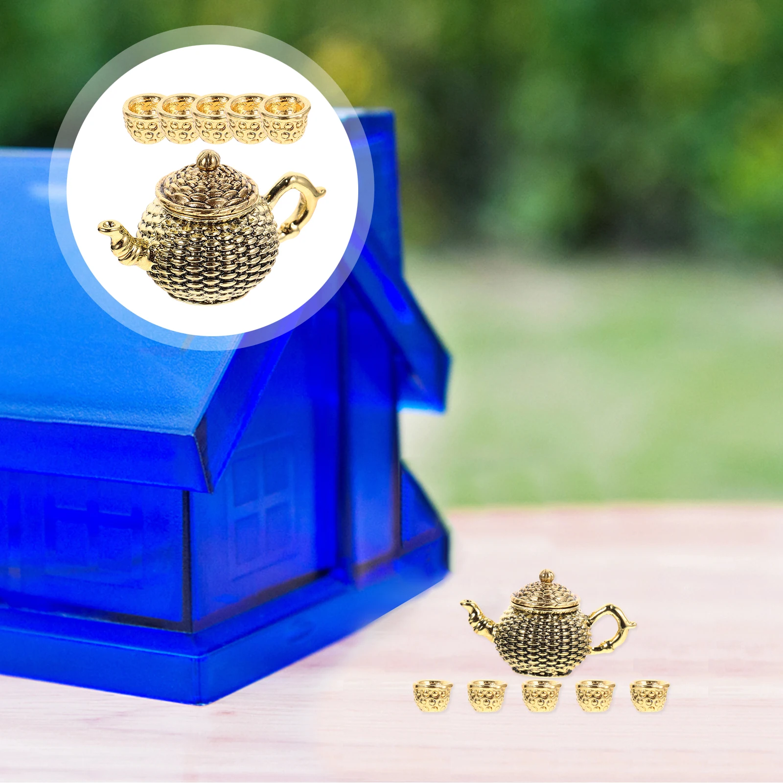 6 Pcs Simulated Teapot Ornaments Dollhouse Accessories Mini Decor Miniature Set for Gift Cups Zinc Alloy Desktop Decoration
6 Pcs Simulated Teapot Ornaments Dollhouse Accessories Mini Decor Miniature Set for Gift Cups Zinc Alloy Desktop Decoration
