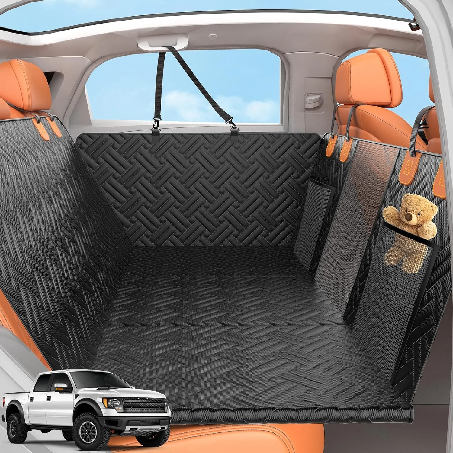Hard Bottom Dog Car Seat Cover with Mesh Window for Trucks & SUVs, Waterproof, XL Black
Hard Bottom Dog Car Seat Cover with Mesh Window for Trucks & SUVs, Waterproof, XL Black