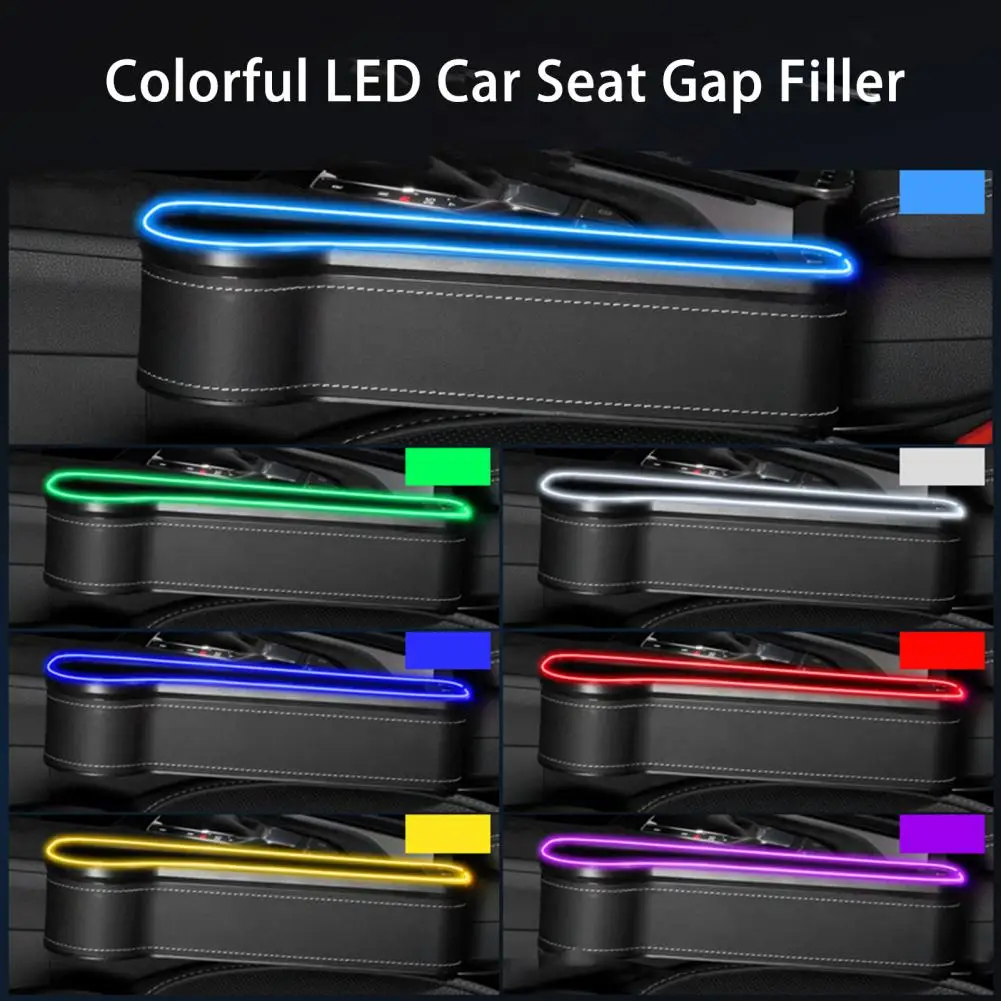 Seven-color Led Car Storage Box Rgb Car Gap Storage Box with Charging 7-color Light Mode Safe Driving Organizer for Car Seat
Seven-color Led Car Storage Box Rgb Car Gap Storage Box with Charging 7-color Light Mode Safe Driving Organizer for Car Seat