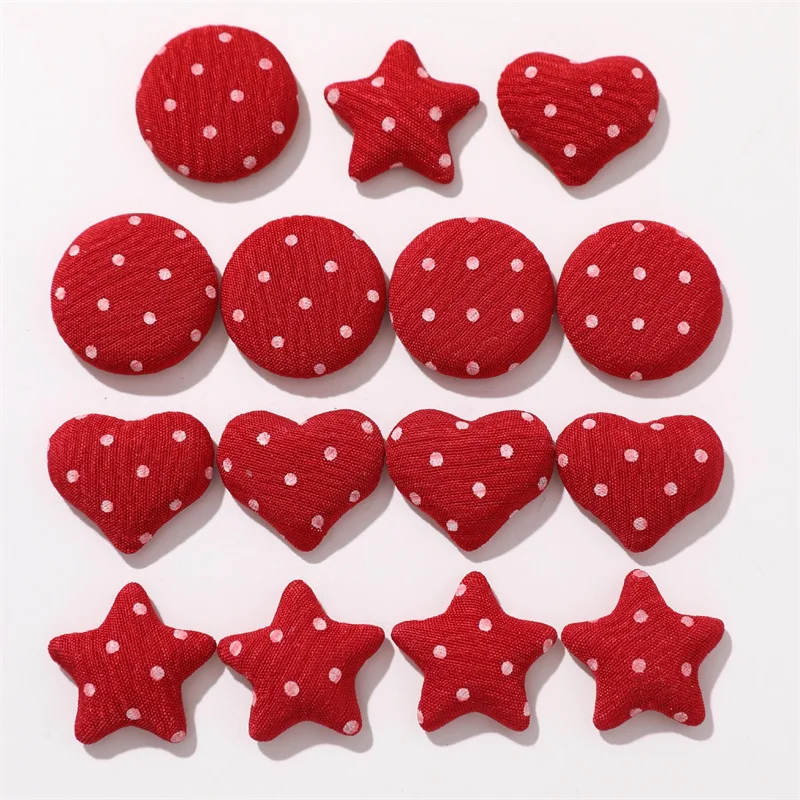 New 100pcs/lot dot pattern print red color geometry rounds stars hearts shape cabochon beads diy jewelry garment hair accessory
New 100pcs/lot dot pattern print red color geometry rounds stars hearts shape cabochon beads diy jewelry garment hair accessory