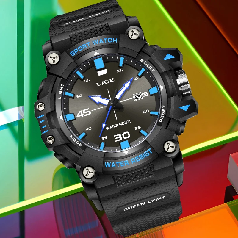 LIGE Fashion Simple Quartz Men Watches Multifunctional Outdoor Casual Sport Date Silicone Waterproof Luminous Wristwatches Clock
LIGE Fashion Simple Quartz Men Watches Multifunctional Outdoor Casual Sport Date Silicone Waterproof Luminous Wristwatches Clock