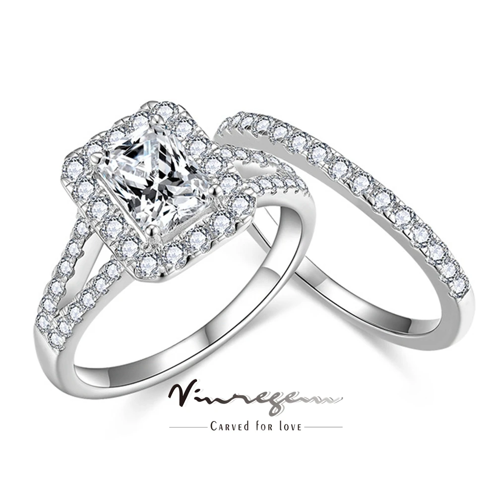 Vinregem 3EX VVS1 D Color Radiant Cut 5*7 MM Real Moissanite Diamonds Gems Ring Sets 925 Sterling Silver Engagement Fine Jewelry
Vinregem 3EX VVS1 D Color Radiant Cut 5*7 MM Real Moissanite Diamonds Gems Ring Sets 925 Sterling Silver Engagement Fine Jewelry