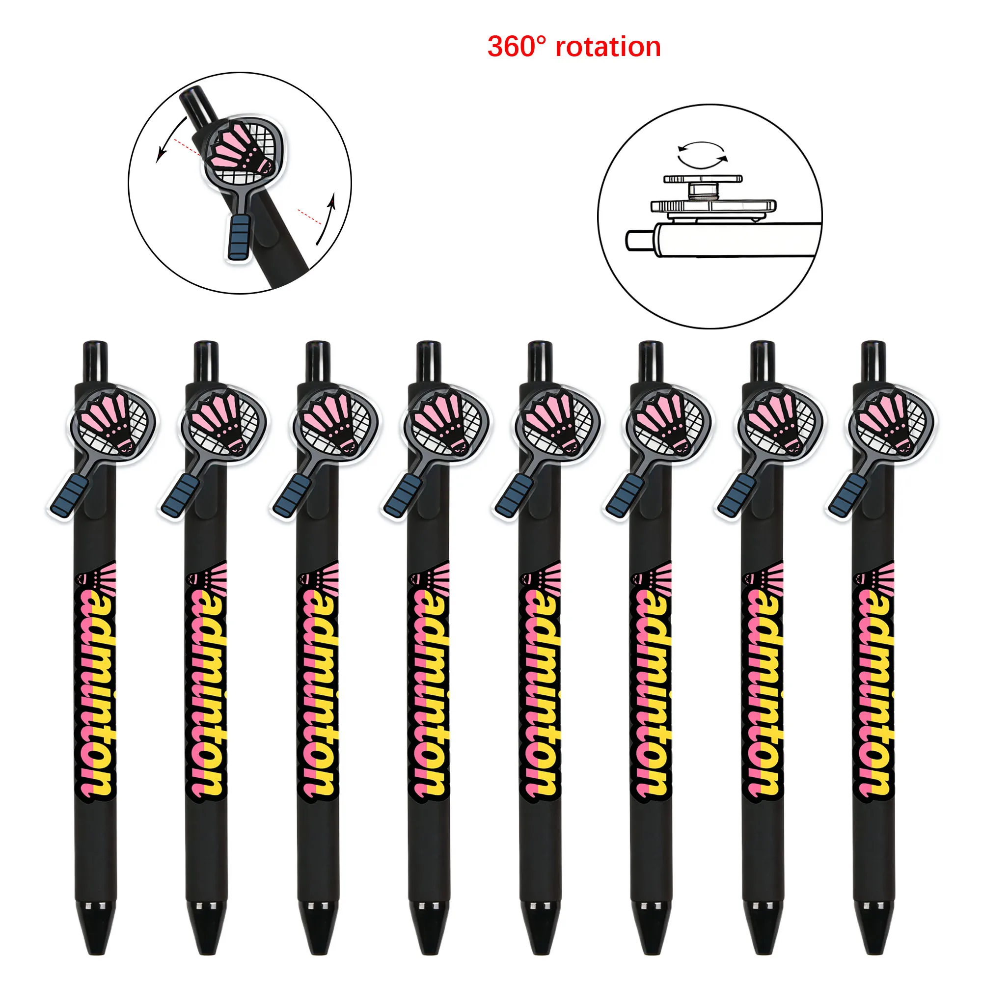 8/16pcs badminton theme rotatable ballpoint pen rotatable ball writing smooth black pen and ink student writing gift pen
8/16pcs badminton theme rotatable ballpoint pen rotatable ball writing smooth black pen and ink student writing gift pen