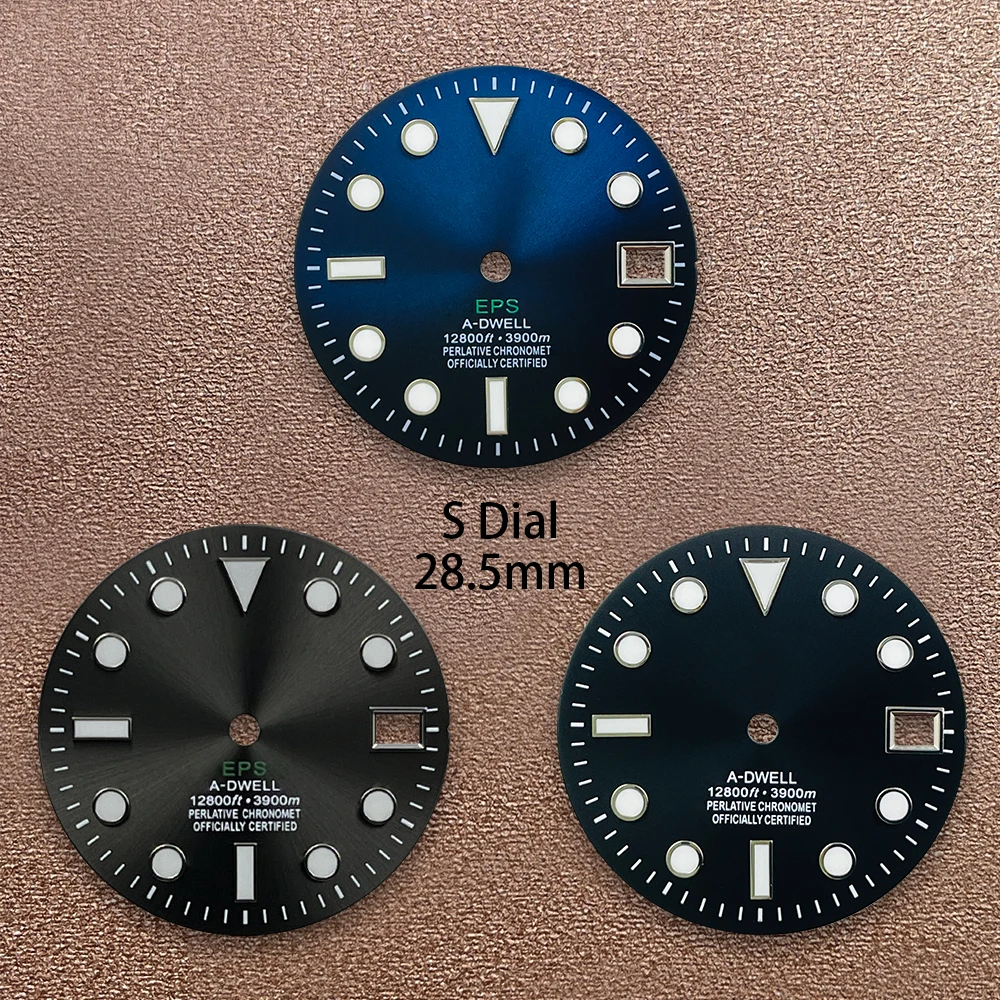 28.5mm S Logo SUB Dial for NH35/NH36 Movement Green Luminous Diving Gradient Dial High-Quality Watch Modification Accessories
28.5mm S Logo SUB Dial for NH35/NH36 Movement Green Luminous Diving Gradient Dial High-Quality Watch Modification Accessories